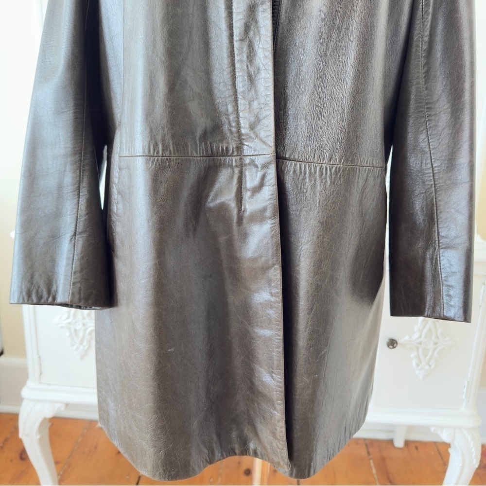 Vintage 90’s Jil Sander Brown Leather Jacket - Picture 8 of 13